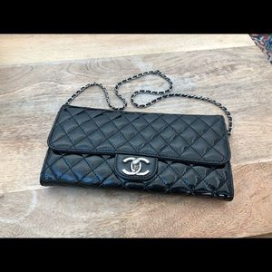 Authentic Chanel Patent Leather Shoulder Flap Bag